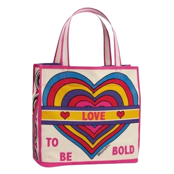 Brighton Handbags - The Brighton Rainbow Bright Tote Bag “Love to Be Bold” with Mermaid Pocket